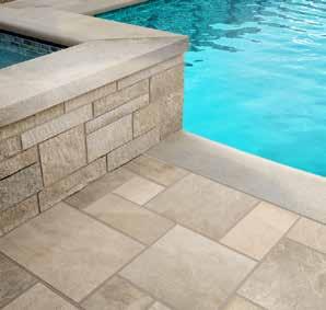 summer. APPLICATIONS Pools Patios Steps Pool coping with small format pavers.
