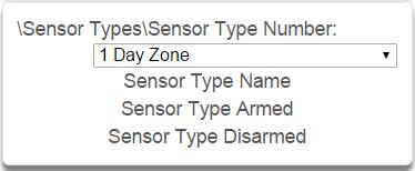 S e n s o r T y p e s S u b m e n u s 5.14 Advanced Programming, Sensor Types Select Sensor Types from the drop down menu.