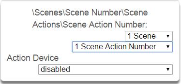 S c e n e s S u b m e n u s 5 Activate Sensor 6 Scene Action Number/Action Device Select which Area \ Sensor \ Schedule \ User \ Action \ Device will provide the trigger for the Scene.