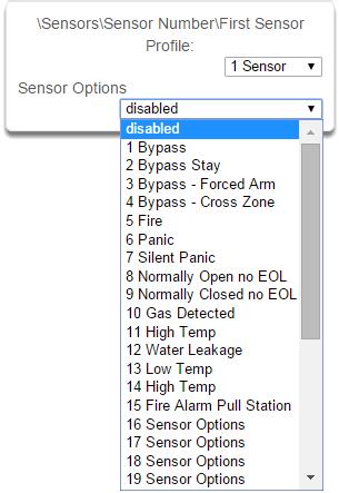 S e n s o r S u b m e n u s 5 Sensor Options 6 Area Group (1-16) One of 16 configurable area groups can be allocated to any sensor s area group. Area groups are a list of the hub s areas.