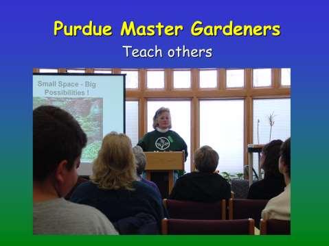 Master Gardeners in Hamilton County offer a series of