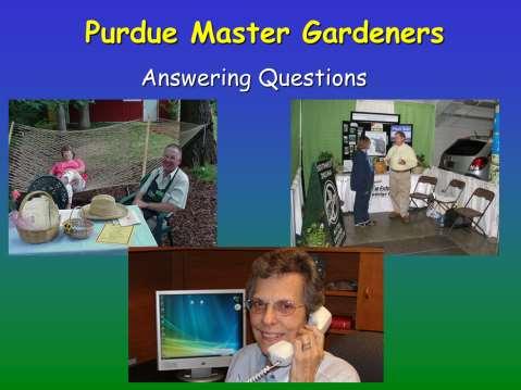 Answering questions: Garden walk (President