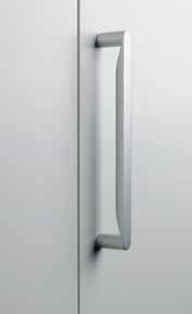 8 cm Recessed handle, small Position: recessed into door edge on left or right Combination example in conjunction with handle profile, horizontal, see