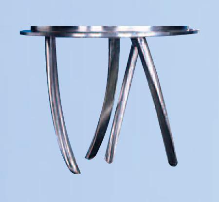 The slope and spiral of the HV Blades also allow for better control over batch level when mixing and