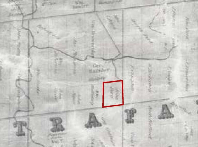 Halton County showing the south quarter of Lot 21 occupied or