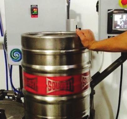 The extremely compact design allows brewpubs of all sizes to fit one into their existing space Manually loaded and PLC operated keg rinser, washer, sanitizer with adjustable CO2