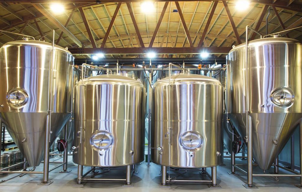 Red River Brewery Bossier City, LA 304 Sanitary Stainless Steel Construction Certified stainless steel material.