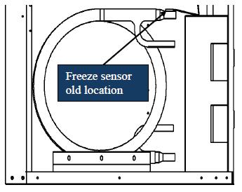 Sensor Installation If the unit is equipped with freeze sensor, it can be found attached to the leaving water pipe as shown in Figure 4.