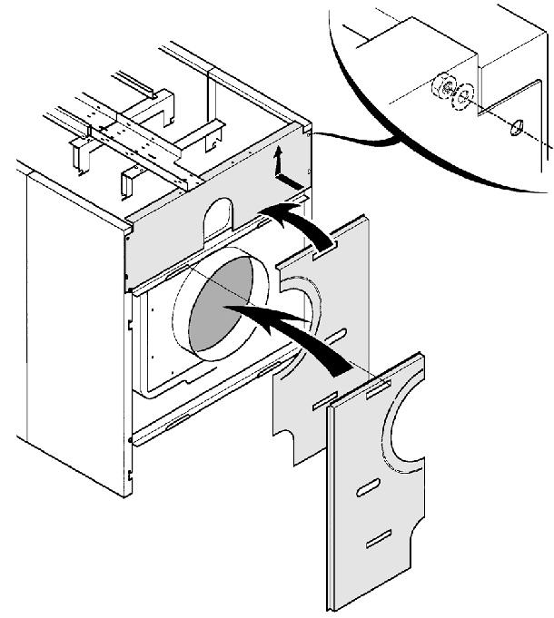 - Unscrew the 8 closing nuts and open the furnace door. These 3 screws must not be unfastened in any event. - Brush out the inside of the furnace.