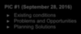 (September 28, 2016) Existing conditions Problems and Opportunities Planning Solutions Phase 3: Alternative Design