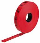 Pre-Insulated Pipe Fittings, Components and Accessories Trench warning tape with imprint and symbols.