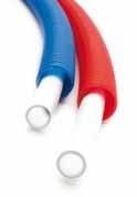 Uponor MLCP Plumbing Pipes MLCP-in-Pipe MLCP in corrugated protective tube made of high-density polyethylene. Supplied in coils. Available in red and blue.