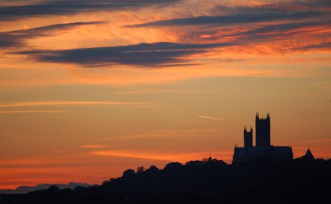 Seen here from the east, Lincoln Cathedral is a key part of the landscape, visible for