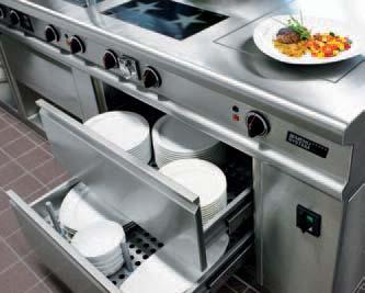 Hot plate Integrated flush with the cooking suite surface and resistant to warping, the hot plate can be used