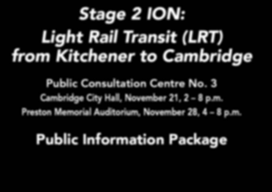 3 Cambridge City Hall, November 21, 2 8 p.m. Preston Memorial Auditorium, November 28, 4 8 p.