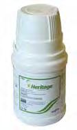 Heritage is a protectant (preventative) fungicide with early curative and eradicant activity.