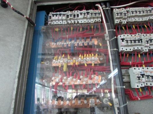 Finding #: E- 5 Crowded inside panel (MCCB, MCB, Bus bars and Wires) Check the capacity of the panel & establish a load management program for avoiding any