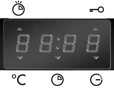 CONTROL PANEL DESCRIPTION 2 3 1. Function selector knob 2. Electronic programmer 3. Thermostat knob HOW TO OPERATE THE OVEN Electronic timer Minute minder Door lock Display 1.