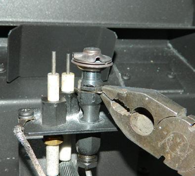 screws in location shown below to remove front bracket. 2. Shut off the gas supply and remove the gas connection from the valve. 3.