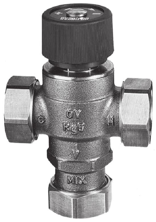 Tender specification: The Oventrop thermostatic mixing valve Brawa-Mix without dead zone mixes hot and cold water according to an infinitely adjustable water temperature.