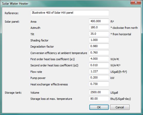 3.7.12.1 Location of Pre-heating Components Select the Location of pre-heating components on the heat transfer loop. Currently only one option is provided: Secondary return. 3.7.13 Solar water heater Solar water heater can be used as a pre-heating device on a heat transfer loop.