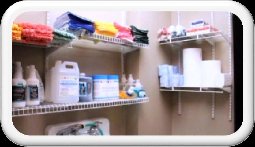 CHECK SUPPLY CLOSET ONCE A WEEK This means you should schedule periodic checks of your supply closet, at least once a week, in order to make sure that you will always have adequate supplies on hand.