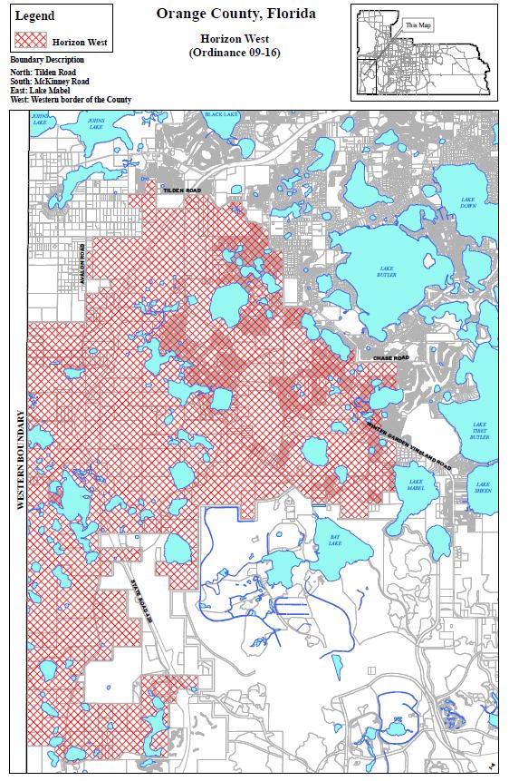ULI: Orange County Urban Service Area area where county provides water and sewer and Rural Service Area Has sector plans Horizon West -21,000 acres: