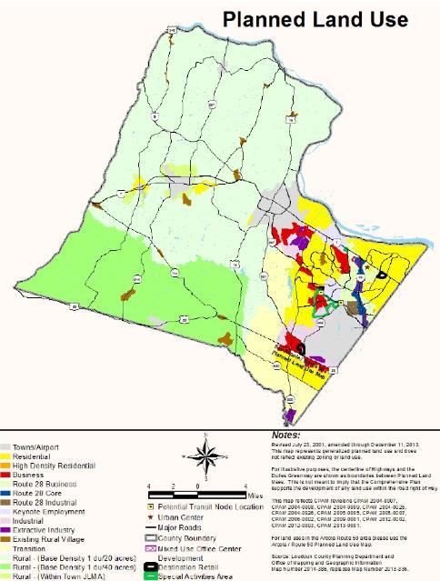 Outside Florida Loudoun County, VA Western Loudoun has two land use tiers: North = 1 dwelling unit/20 acres (allows for