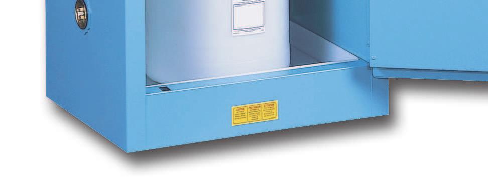 Adjustable galvanized spillslope safety steel shelves with high density polyethylene (HDPE) shelves trays.
