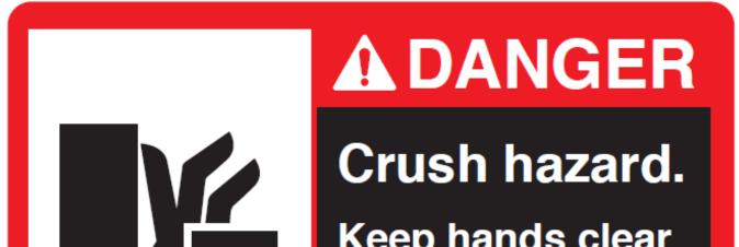 1.3 Safety Decals DANGER - Moving Parts Can Crush and Cut.