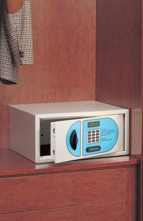 OS series safes (keypad only) HT series safes (guest keycard interface) Discover the benefits for both you and your guests of choosing an Onity electronic in-room safe solution: OS150 Digital keypad