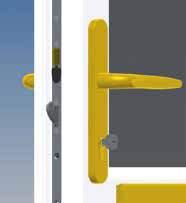 Operating the snib A snib is available on some doors. It is possible to keep the latch pulled back so the door can open from the outside without the key.