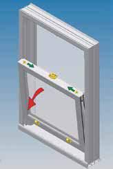 Vertical sliding windows 1 2 3 To open, raise the bottom sash by at least 75mm off the sill.