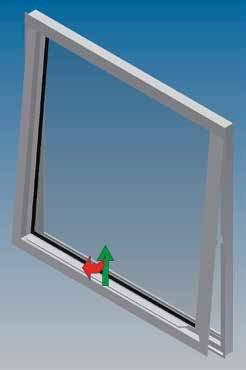 the window behind it. 1 2 Lift up the window and gently pull the bottom of the window clear of the frame.