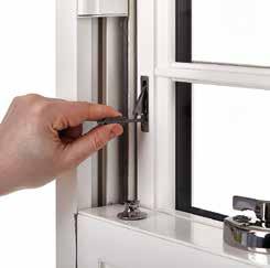 Some windows are fitted with spring-loaded child restrictors, which limit how far the window can