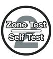 The zone currently in test mode will have its associated disabled indicator lit and all zones not in test mode will have their associated disabled indicators unlit.