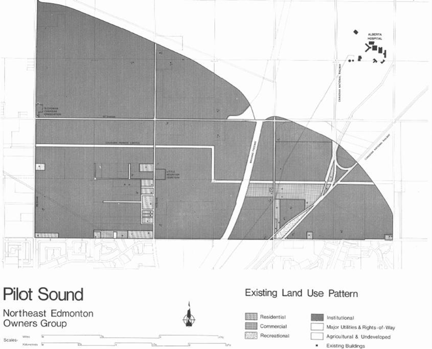 Figure 1 Existing Land Use Pattern* (Bylaw 6288, June 24, 1981)