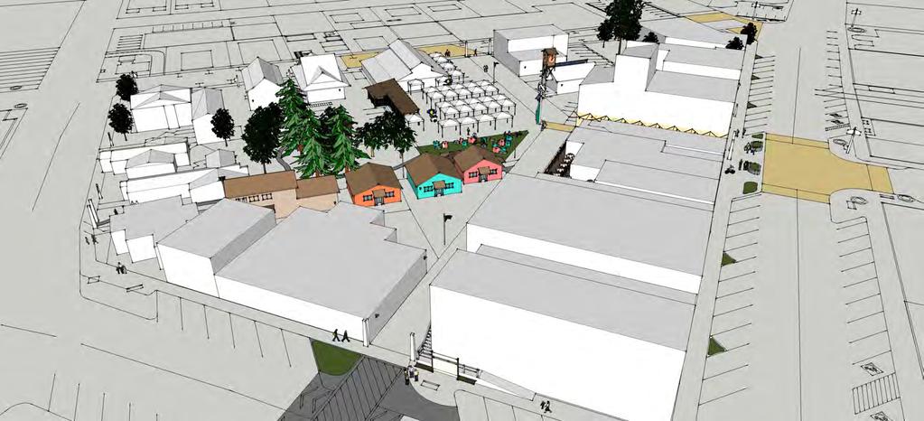 First Street - overview of proposed plan showing pavement