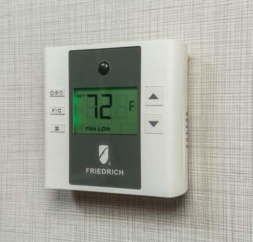 Better Aesthetics INDOORS The unit is installed out of sight, so your guests will only see a wall thermostat.