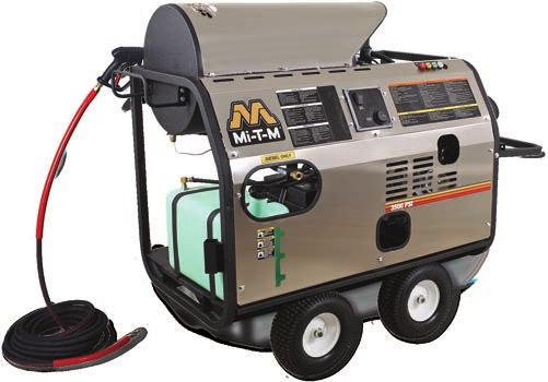 Pressure Washers Hot Water Pressure Washers HDD & HDB Series Gasoline/Diesel Direct/Belt Drive Exclusive Dealer Product HDD-3504-0H6A shown with wheel kit option, AW-5740-0014 HDB-3005-0K6G Compact