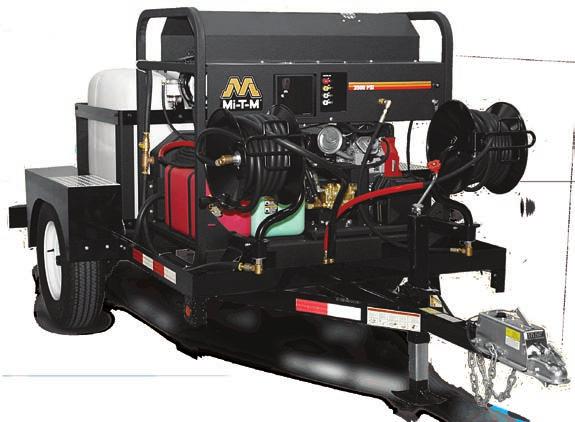 Pressure Washer Accessories Single & Dual-Axle Trailers Mi-T-M Single and Dual-Axle Trailer units are fully integrated and self-contained systems that are designed with a large water supply tank for
