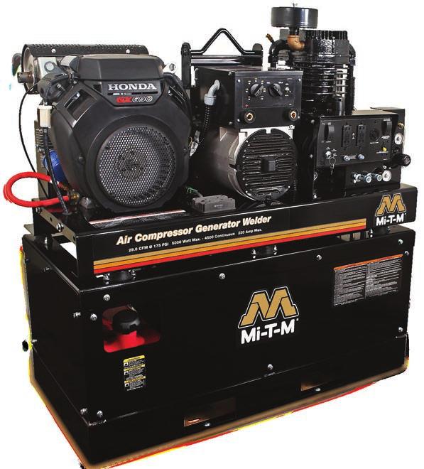Air Compressor/Generator/Welder Combinations AGW Series 20 & 30-Gallon or Base-Mount Two Stage Gasoline Air Compressor/Generator/Welder