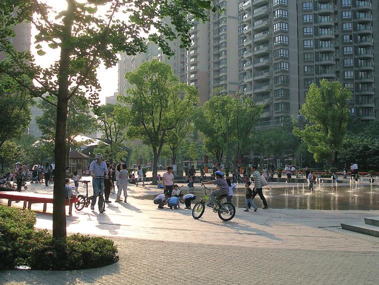 A view of a residential area in Shanghai.