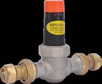 PRESSURE REGULATING VALVES EB25 SHARKBITE COMMERCIAL, RESIDENTIAL The EB25 Pressure Regulator with SharkBite push-fit connections brings state-of-the-art water control technology to pressure