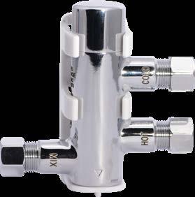 THERMOSTATIC MIXING VALVES HG135 COMMERCIAL, RESIDENTIAL The HG135 is a sleek and compact point of use mixing valve designed to assist in the prevention of scalding.