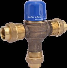 temperatures. This Heatguard valve also greatly reduces the outlet flow in the event of a cold water supply failure.