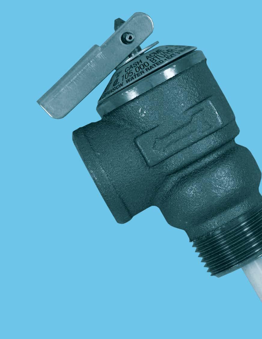 TEMPERATURE & PRESSURE RELIEF VALVES TEMPERATURE THERMOSTATIC MIXING VALVES & PRESSURE RELIEF VALVES Cash Acme is an industry leader in producing Temperature & Pressure (T&P) Relief Valves for water