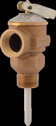 TEMPERATURE & PRESSURE RELIEF VALVES NCLX RESIDENTIAL The NCLX features include a cast bronze body, brass and stainless steel internal parts, silicone seat disc and stainless steel spring.