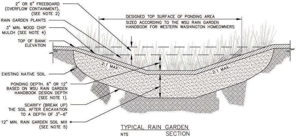 13 Rain Garden Handbook for Western Washington, available at cityo acoma.org/raingarden. 2.