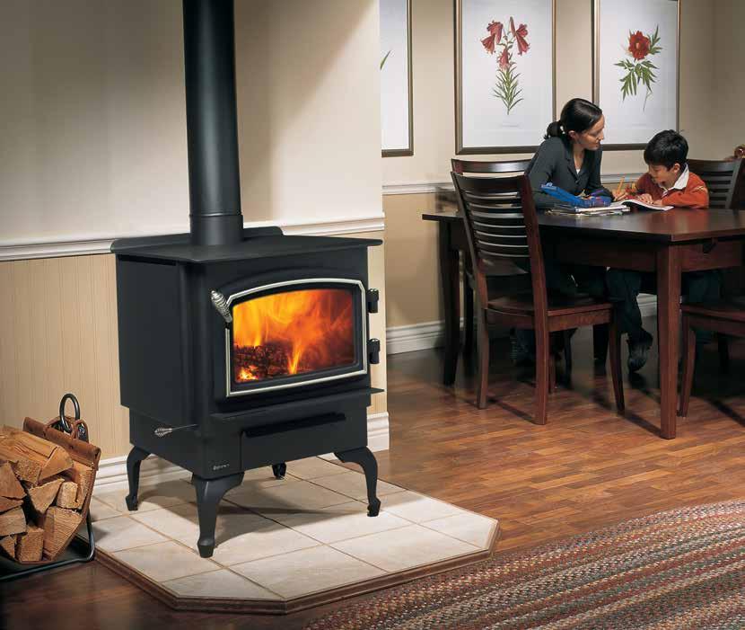 Vancouver with cast legs and door with optional nickel trim accent. Vancouver Wood Fire Choose the Vancouver and bring the wood fire warmth to your home.